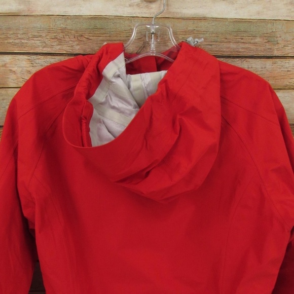 AnSAI Red Zipper Front Hooded Rain Jacket Kid's 12-14 - Picture 8 of 15